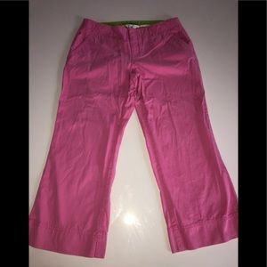 Lilly pulitzer pink Capri pants cotton pink 6